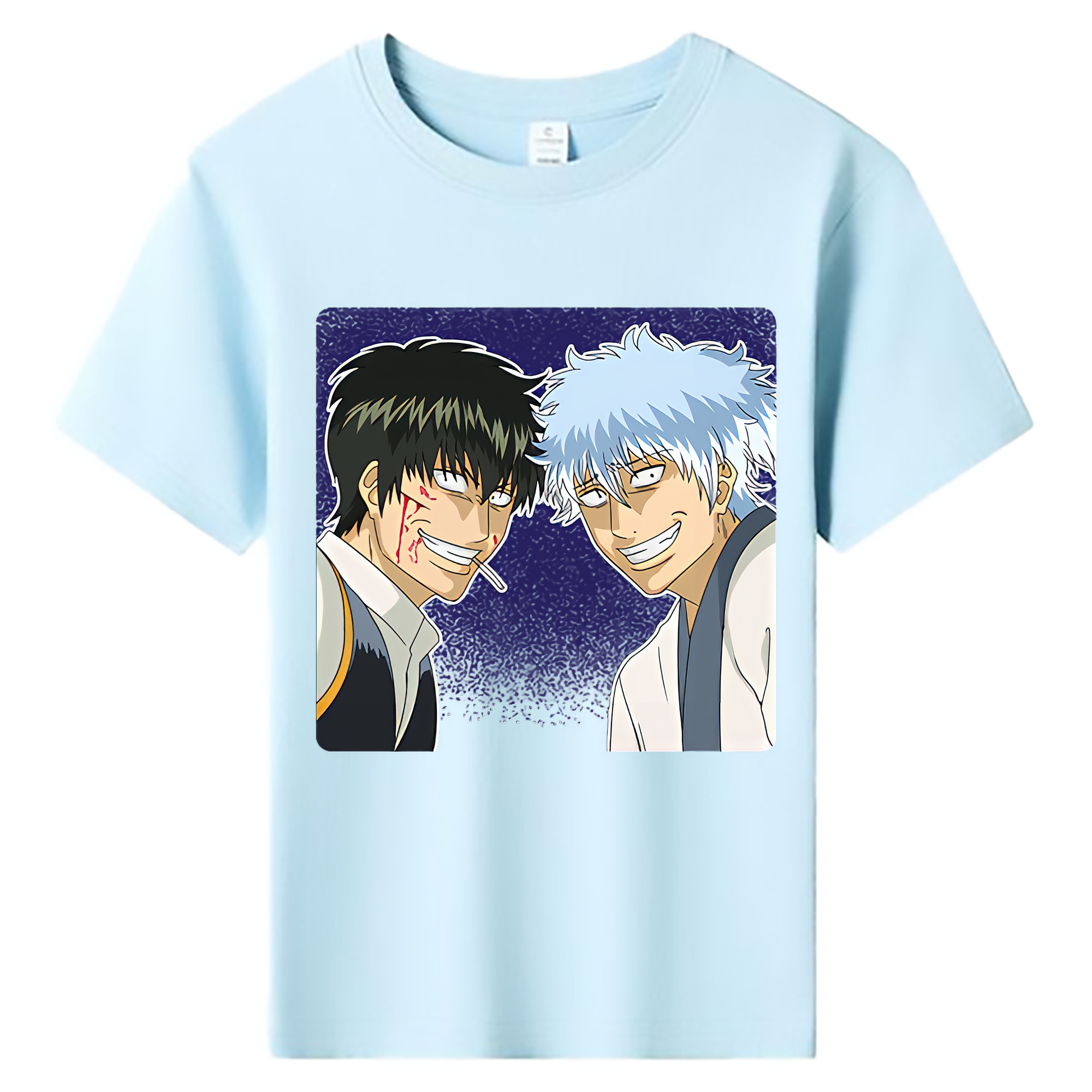 （画像用） ぎんたま 坂田銀時（さかたぎんとき） 神楽 志村新八（しむら しんぱち） GINTAMA Sakata Gintoki Kagura Shimura Shinpachi 綿100％キッズTシャツ（フロントプリント）